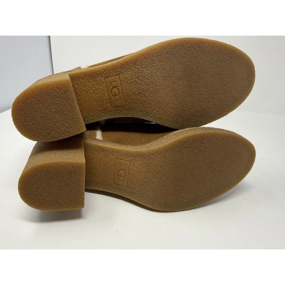UGG Kasen Chestnut Suede Shearling Ankle Boots Womens 8.5